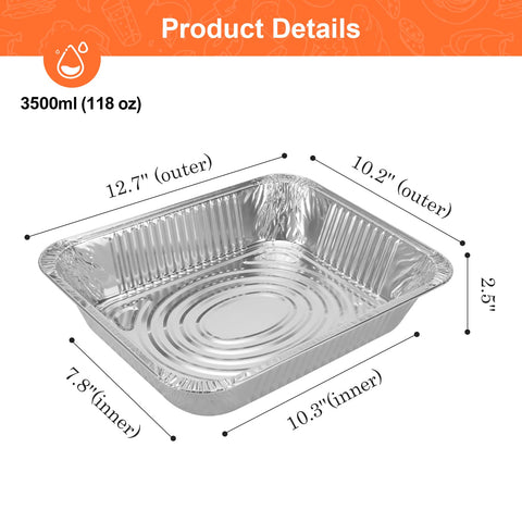 GrillChef heavy-duty aluminum pans provide durability for busy kitchens.