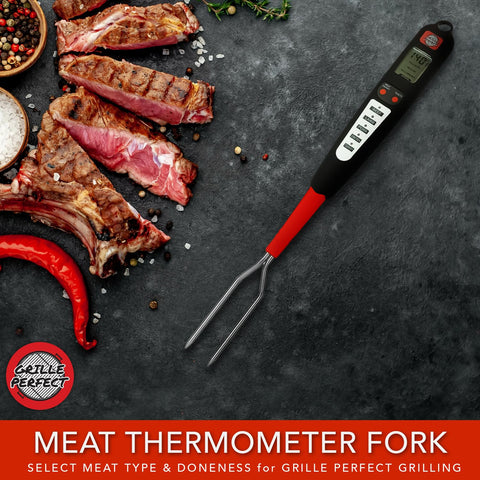 Grille Perfect thermometer fork supports five meats for consistent doneness