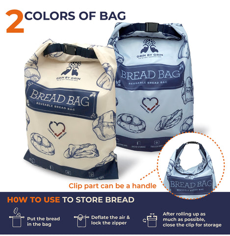 Large 12x17 inch bread bag fits most loaves for convenient freezing.
