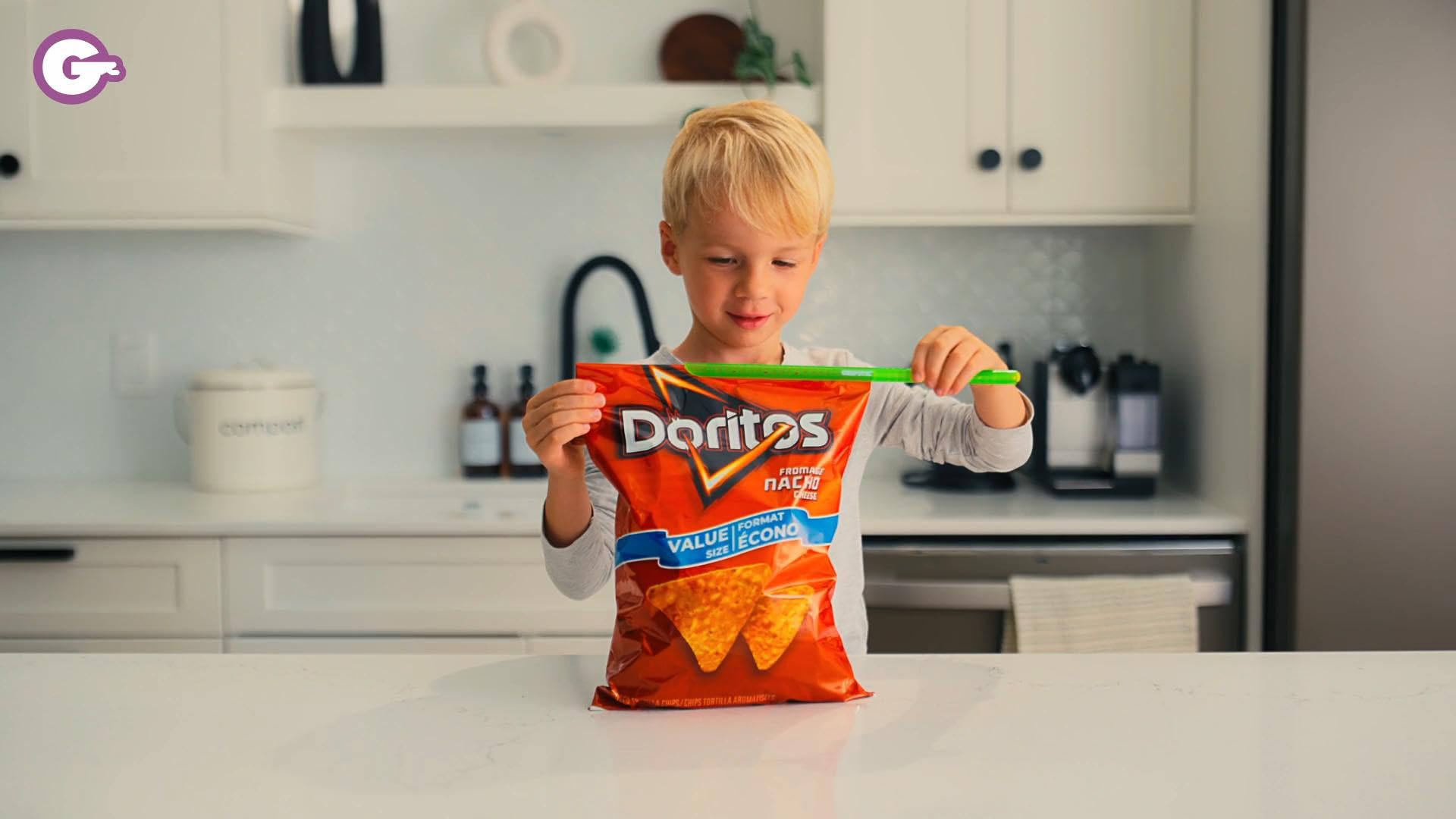 GripStic freeze-safe design keeps chips and snacks fresh in the freezer.