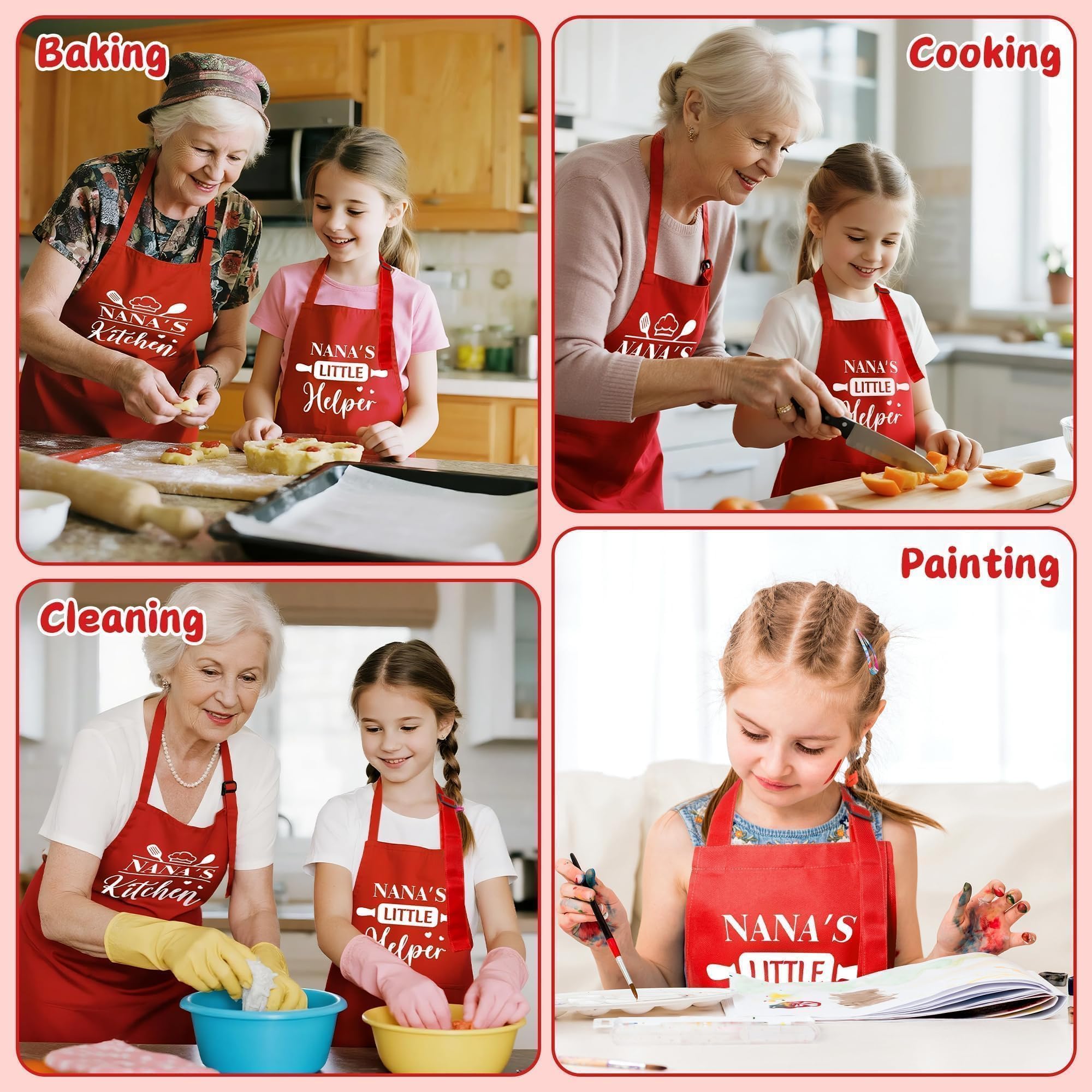 GROBRO7 front pockets design for utensils, brushes, and crayons during activities.