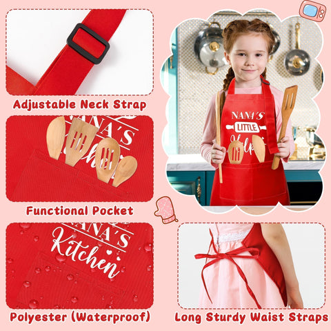 GROBRO7 waterproof polyester apron for quick wipe-clean sessions during meals and crafts.