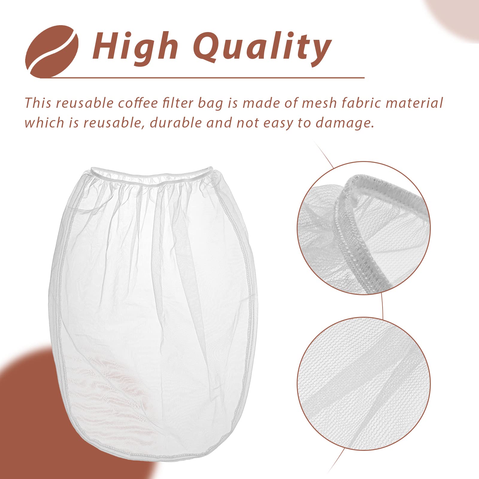 GRONGU reusable mesh filter bag for premium cold brew filtration