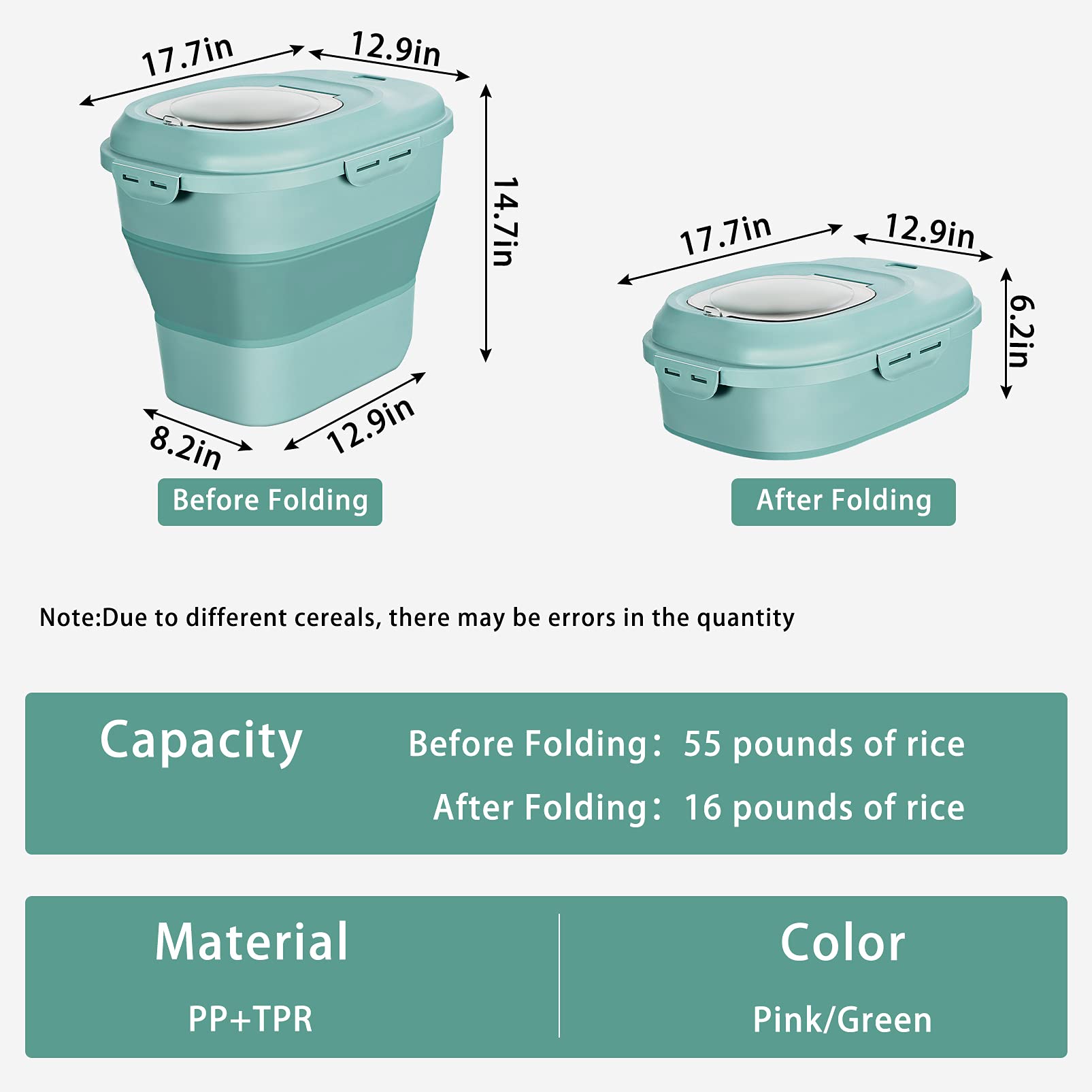 Gropecan collapsible 25L bin saves space when not in use.