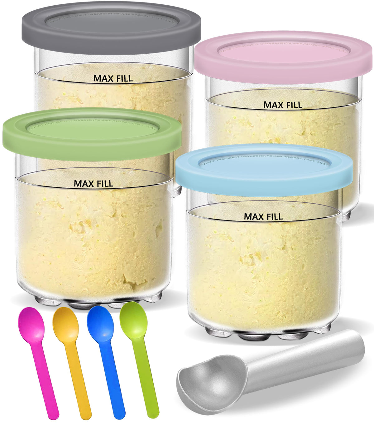 Gropecan Creami Pints compatible with Ninja NC299AMZ and NC300s for custom ice cream batches.