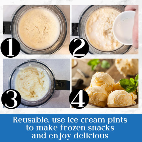 Gropecan Creami pints are reusable with durable BPA-free materials