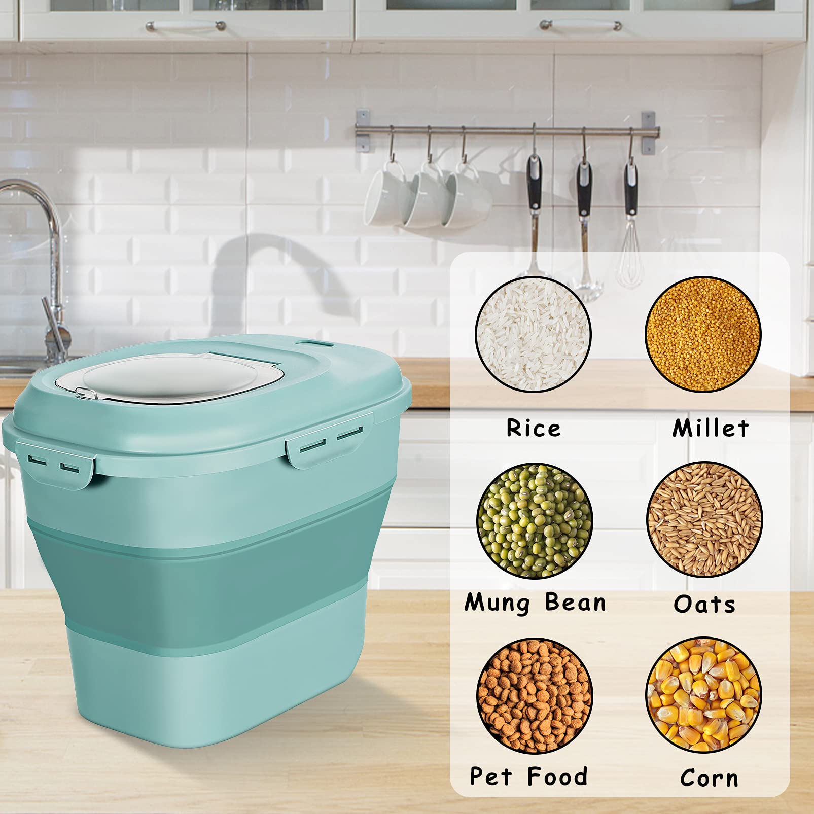 Gropecan desiccant slot inside the lid helps moisture control.