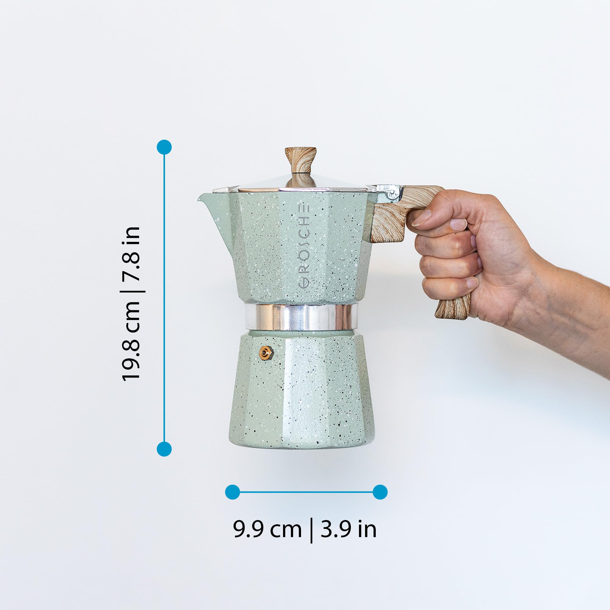 GROSCHE Milano Moka Pot packaging and simple setup included