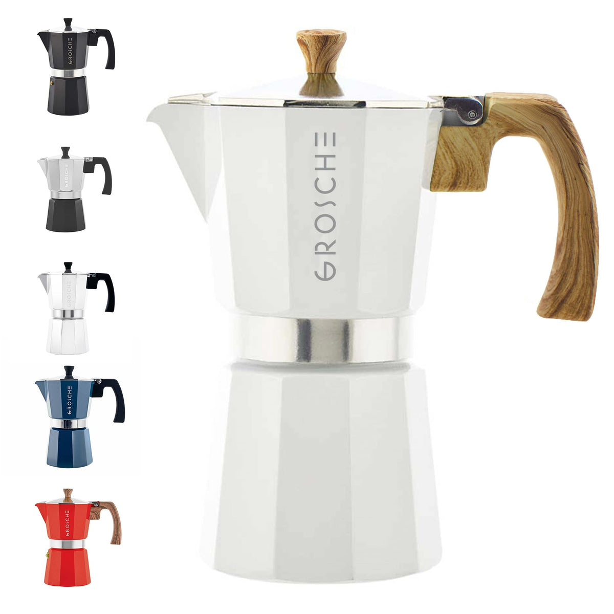 GROSCHE Milano Moka pot on stove for rich home espresso