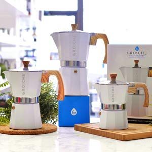 GROSCHE Milano Moka works on gas and electric stoves