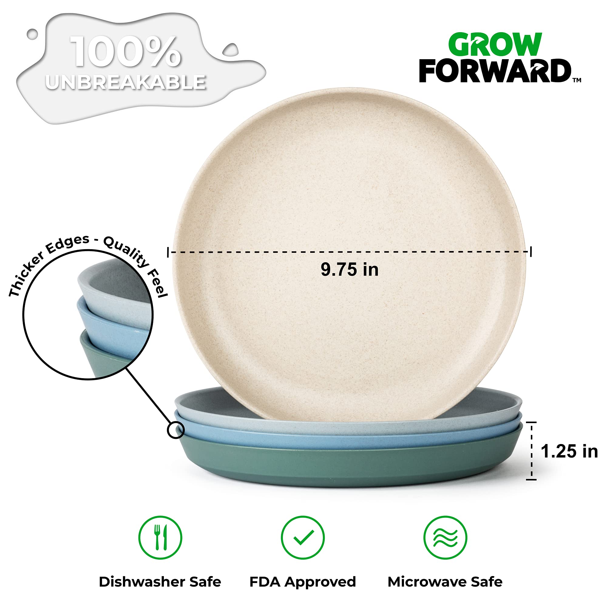 Grow Forward deep 28oz bowls ready for soups, cereals, and salads