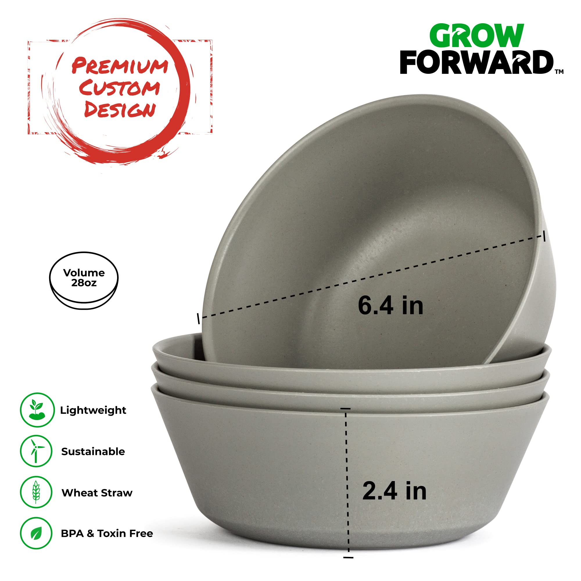 Grow Forward microwave-safe dinnerware ready for reheating