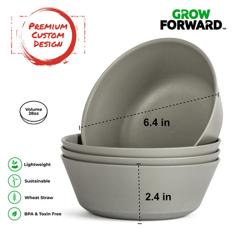 Grow Forward microwave-safe dinnerware ready for reheating
