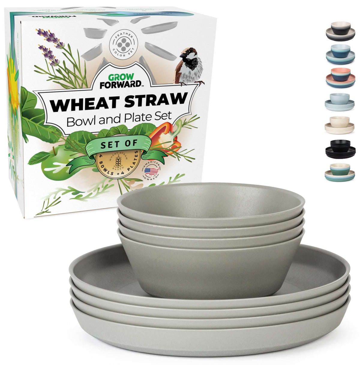 Grow Forward wheat straw plates for vibrant outdoor dining