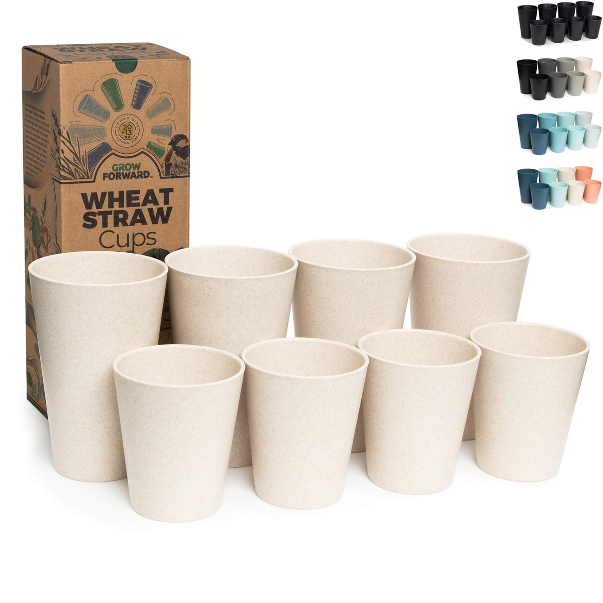 Grow Forward Sahara 13 oz wheat straw cup, easy daily hydration.