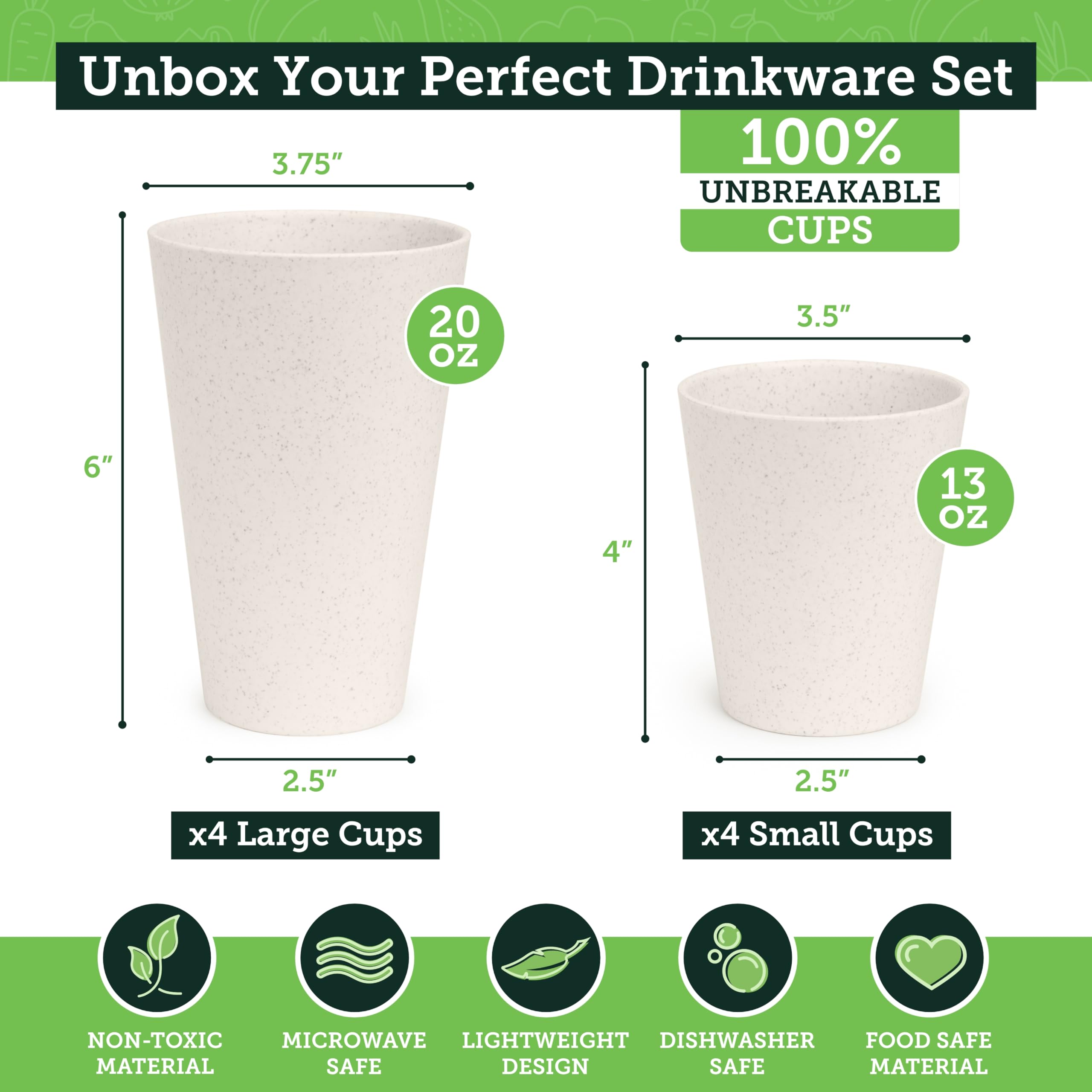 Grow Forward Sahara 20 oz wheat straw cup, ideal for outdoor adventures.