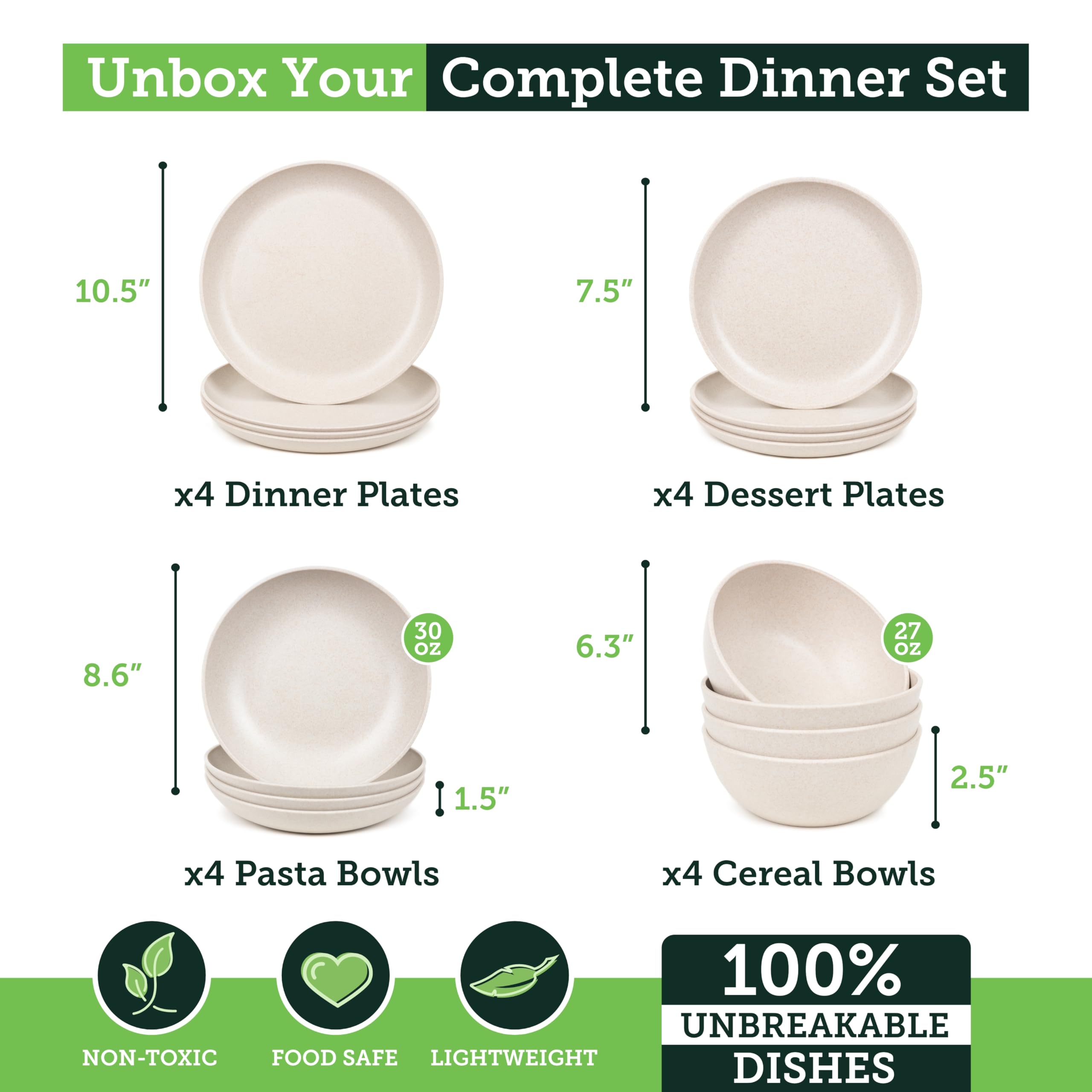 Grow Forward Sahara 27oz cereal bowl, lightweight yet sturdy for family breakfasts.