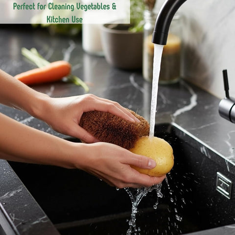 GrowByCoco pack-6 tawashi brushes for versatile, eco-friendly cleaning.