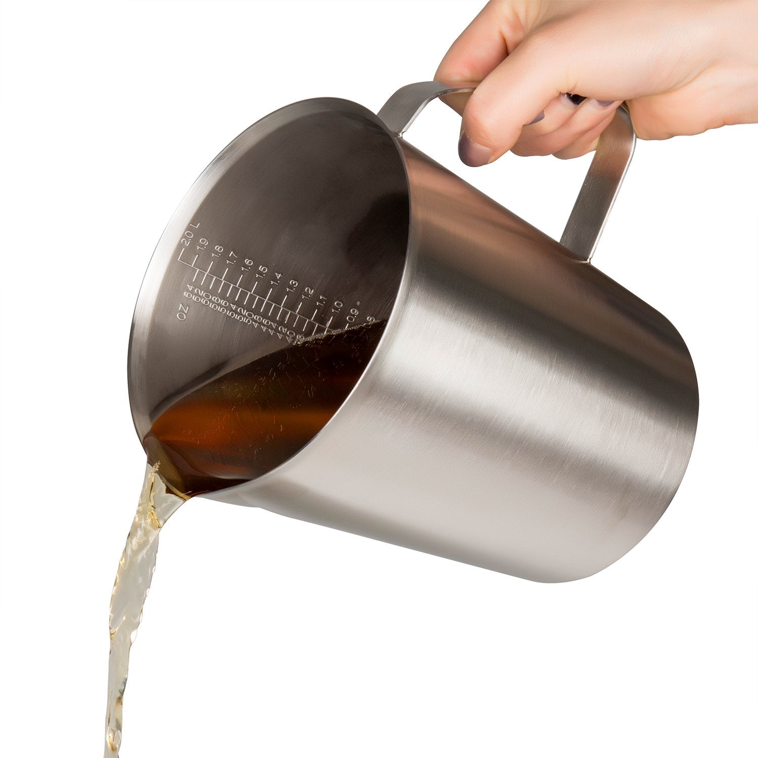 GRSPEHS dishwasher-safe stainless steel frothing cup for home use