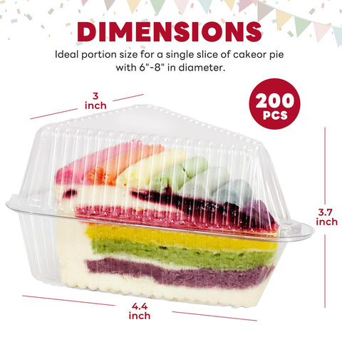 GRWJHUM clear pie slice boxes show-through design ideal for selecting slices.