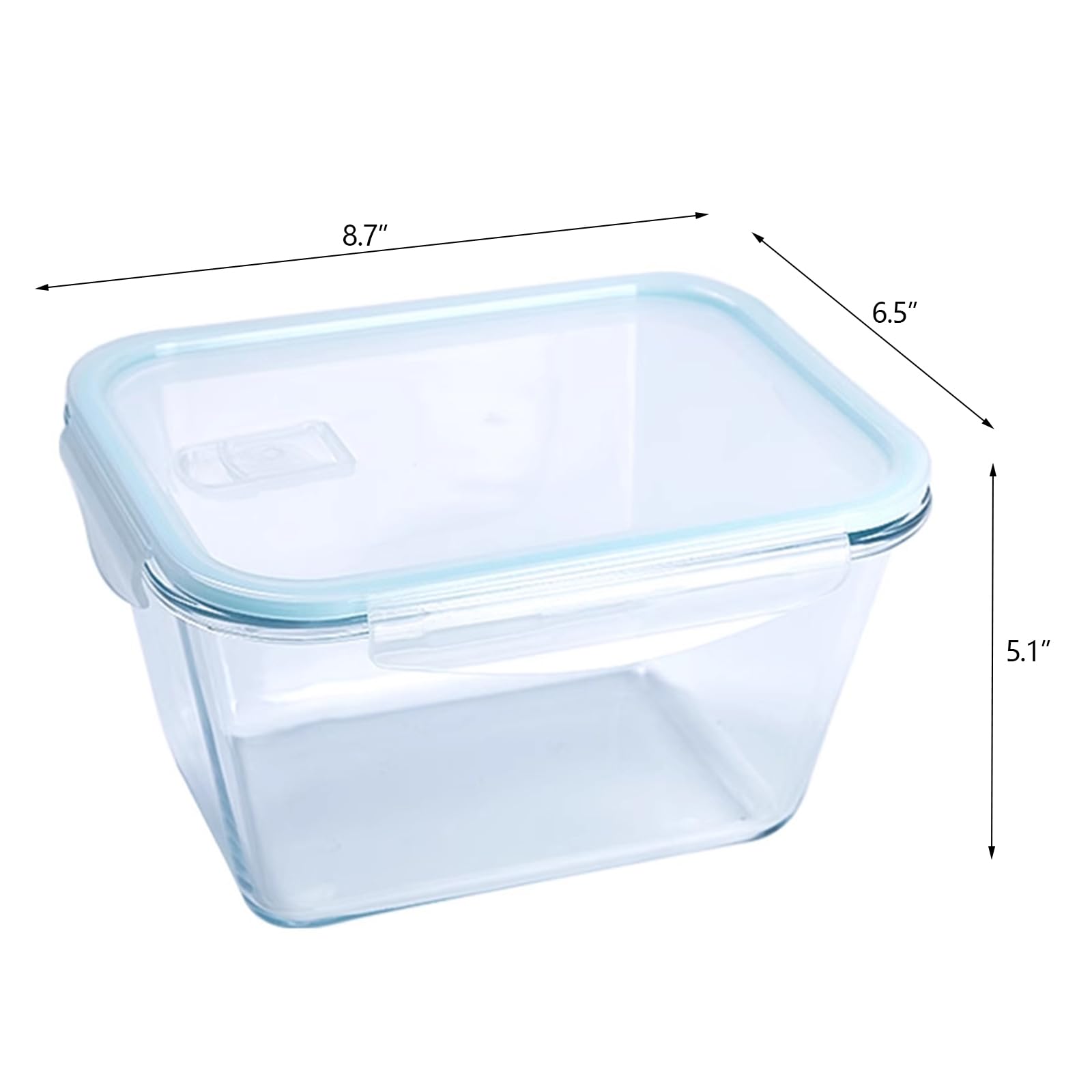 GRZJOPP borosilicate glass container close-up showing sturdy construction and lid seal
