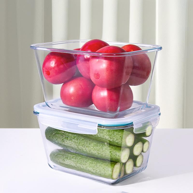 GRZJOPP large glass containers help keep fruits and vegetables fresh longer