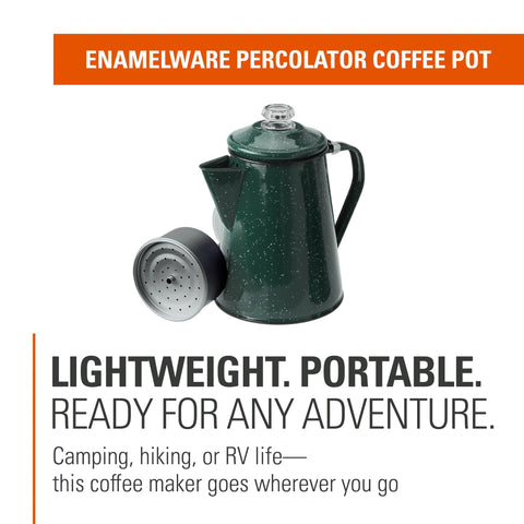 GSI Outdoors Percolator with stainless steel construction for rugged camping