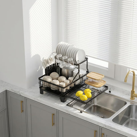 GSlife utensil holder keeps cutlery sorted while drying
