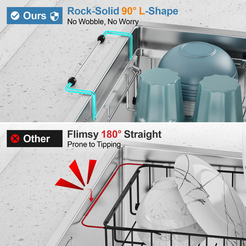 GSlife dish rack supports plates, bowls, and cups with generous capacity.