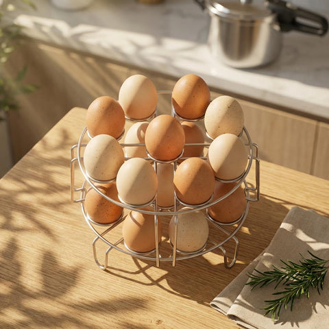 GSlife rack perfect for devil eggs with easy steam and cooling.
