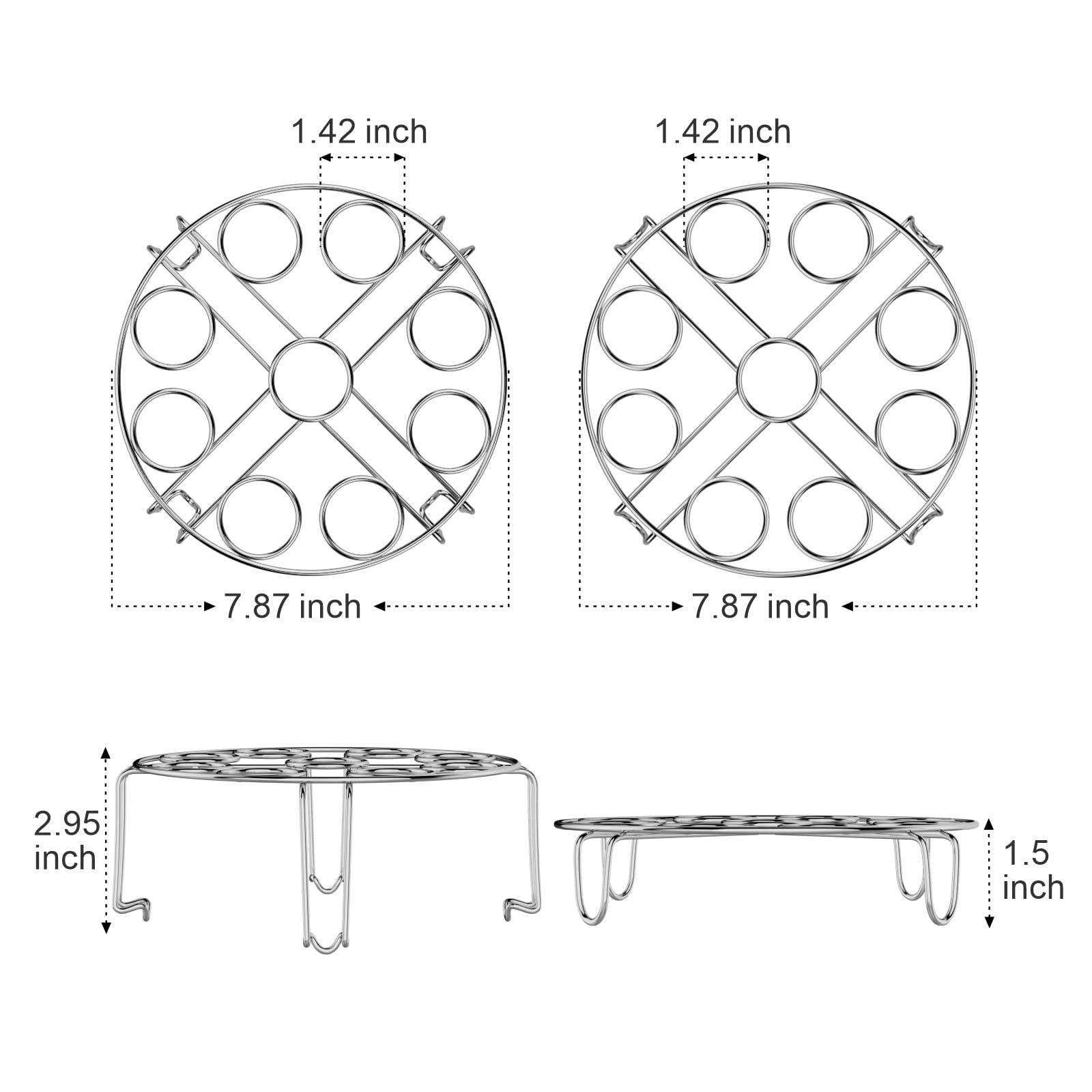 GSlife rack made of 304 stainless steel ensures rust resistance.