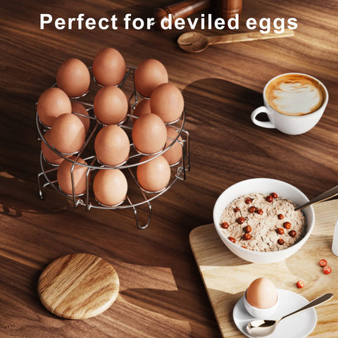 GSlife two-pack stackable rack set ready for bulk egg prep.