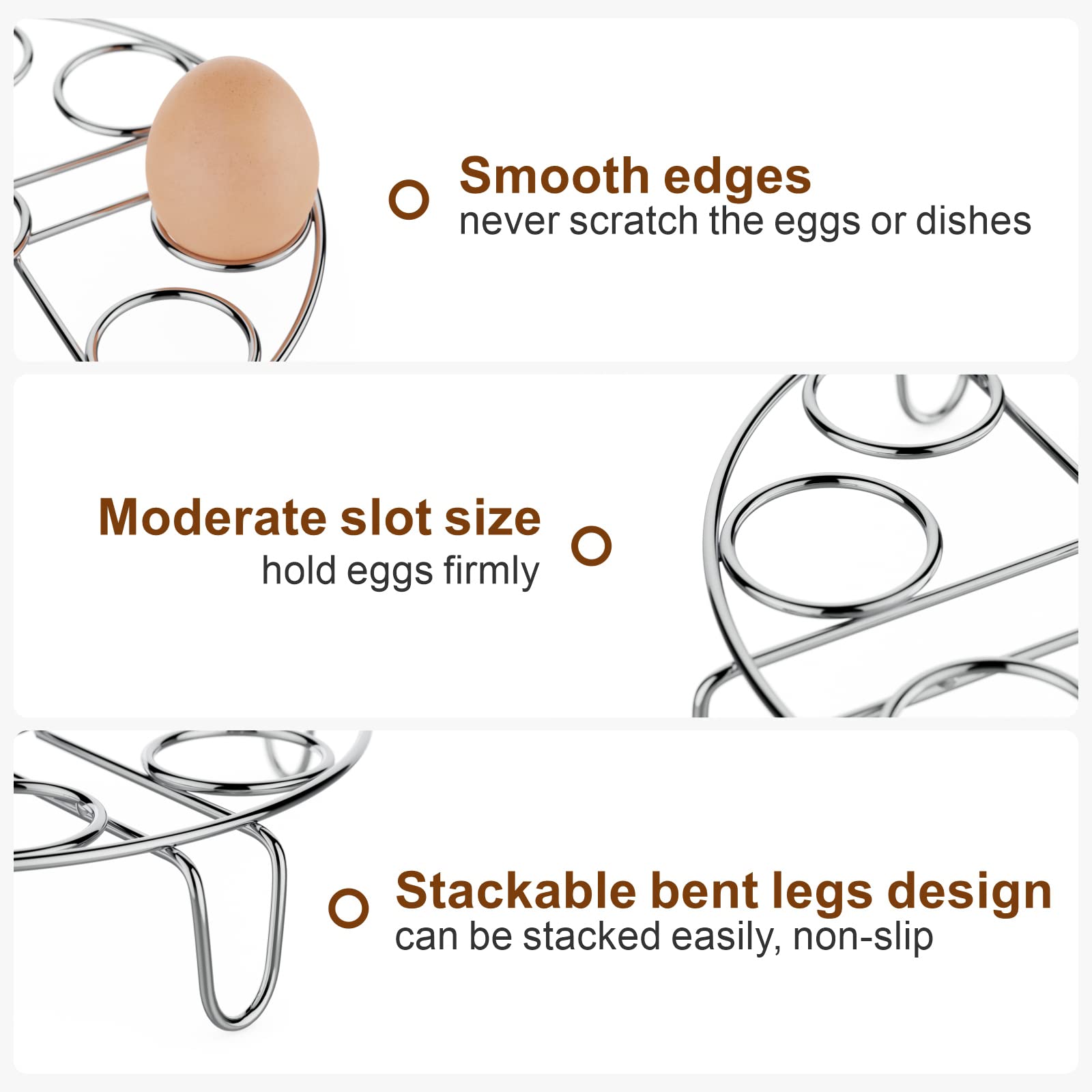 GSlife stackable holders show flexible egg steaming for varying batch sizes.