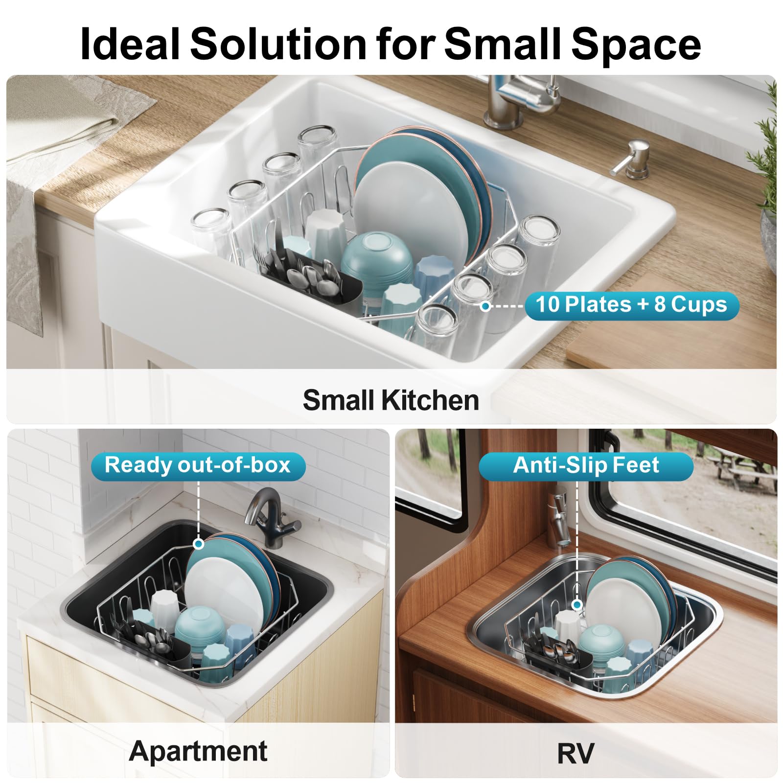 GSlife compact drainer suits 1–2 person households in small homes.