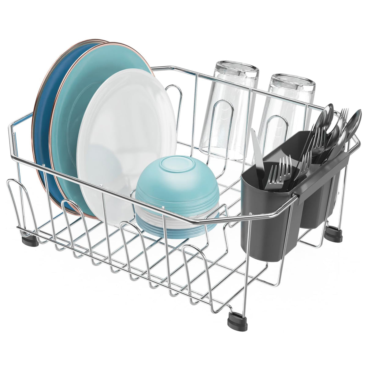 GSlife small in-sink drying rack in stainless steel for space-saving RV kitchens.