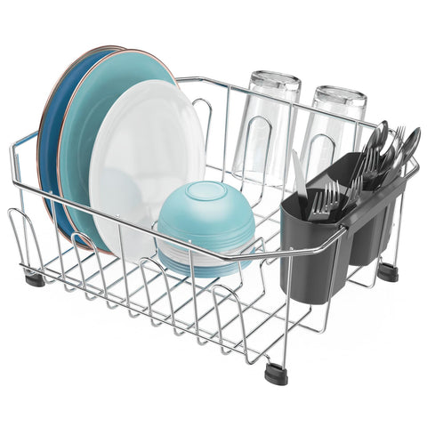 GSlife small in-sink drying rack in stainless steel for space-saving RV kitchens.