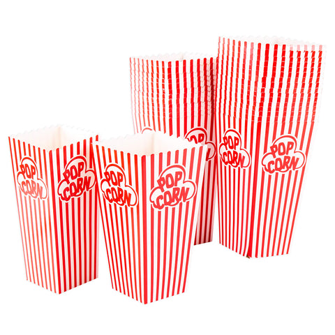 GSM Brands rapid-pop-up striped popcorn container for quick movie night setup.