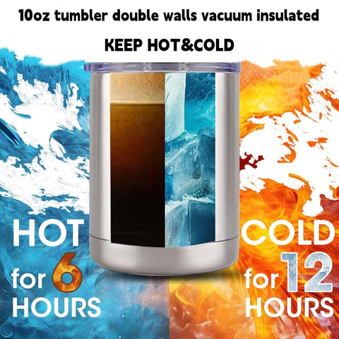 Gteller 10oz Lowball Tumbler grip-friendly design for comfortable handling.