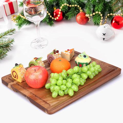 Gtencemen Acacia carving and charcuterie board doubles as a stylish serving tray