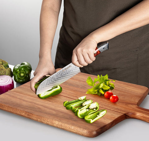 Gtencemen acacia wood chopping block with dense surface for sturdy cutting