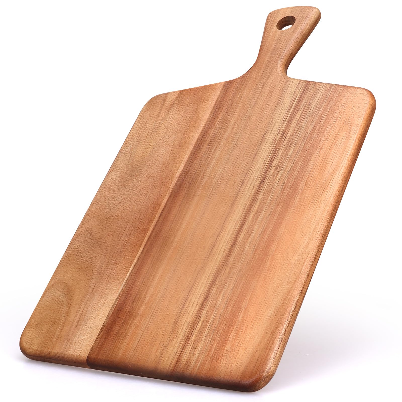 Gtencemen acacia wood cutting board with handle, durable and easy to clean by hand for daily meal prep.