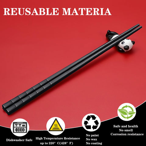 GTIEDIK bamboo-style chopsticks with non-slip grip for control.