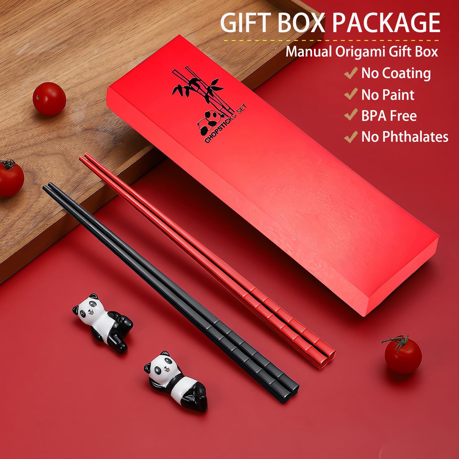 GTIEDIK porcelain panda rest keeps utensils organized and clean.