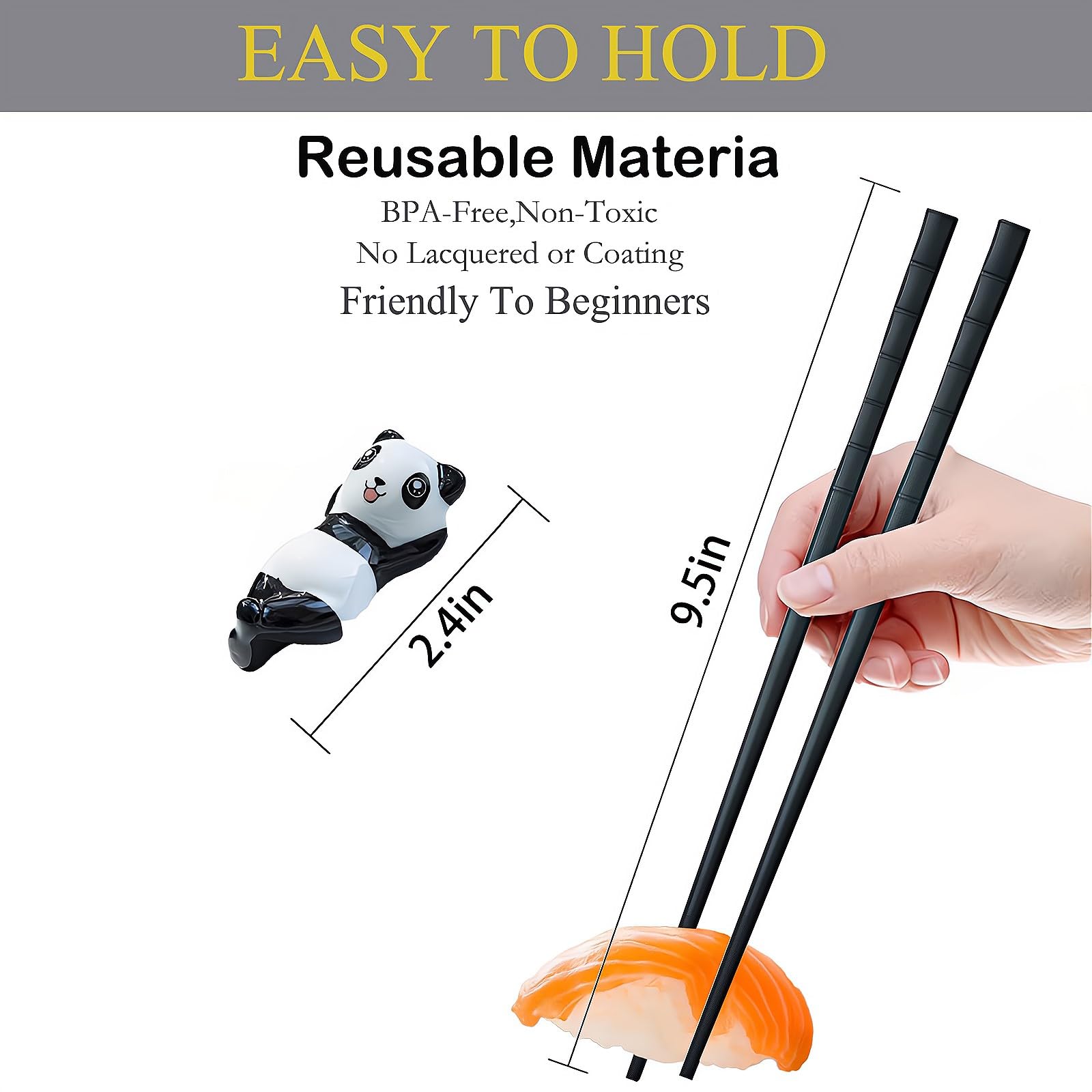 GTIEDIK panda-rest set enhances table decor and organization.