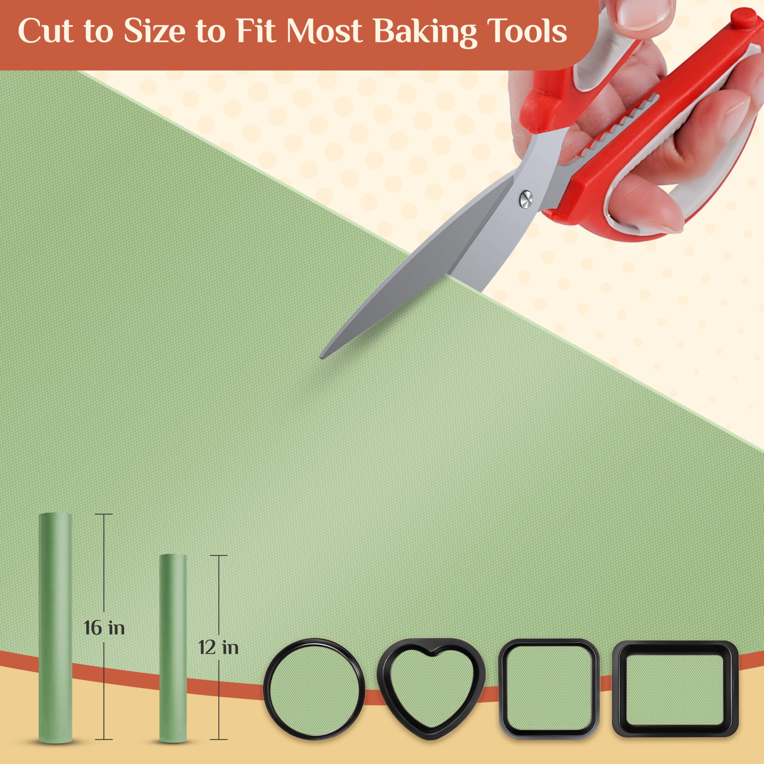 GTJ silicone mat with non-stick surface helps food release cleanly during cookies or rolls.