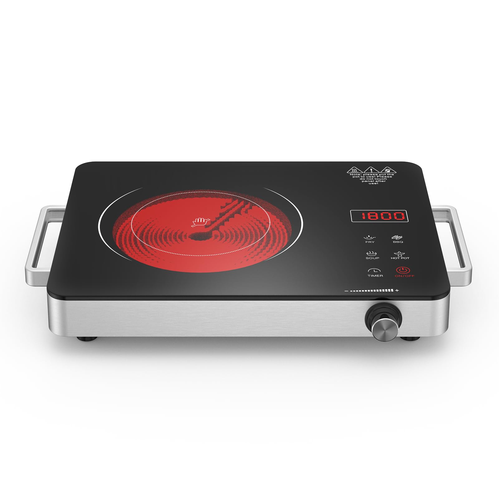 GTKZW electric cooktop ceramic surface for easy cleanup and even heating.