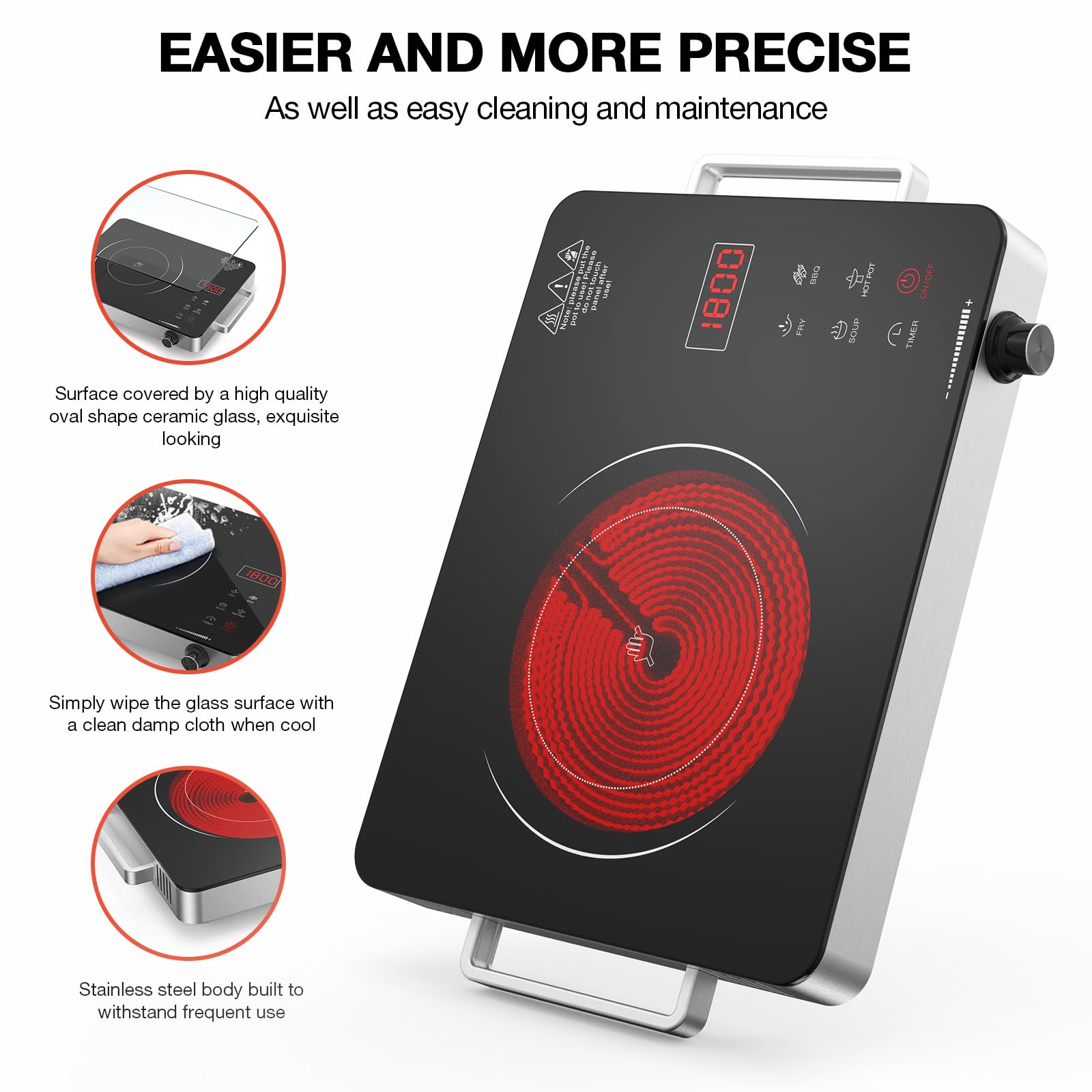 GTKZW electric cooktop child safety lock enhances household safety.