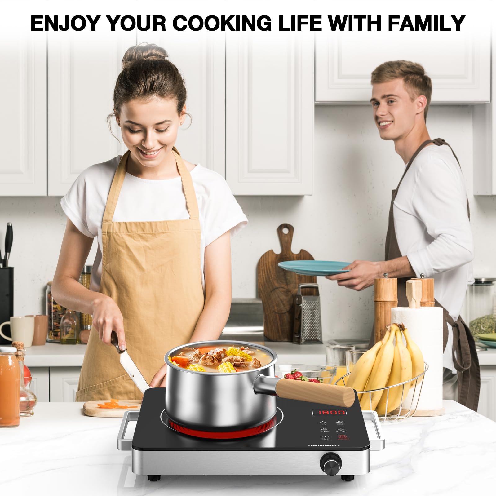 GTKZW electric cooktop portable kitchen companion for dorms and apartments.