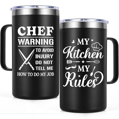 Gtmileo Chef Gifts 20oz insulated mug with bold design for hot beverages
