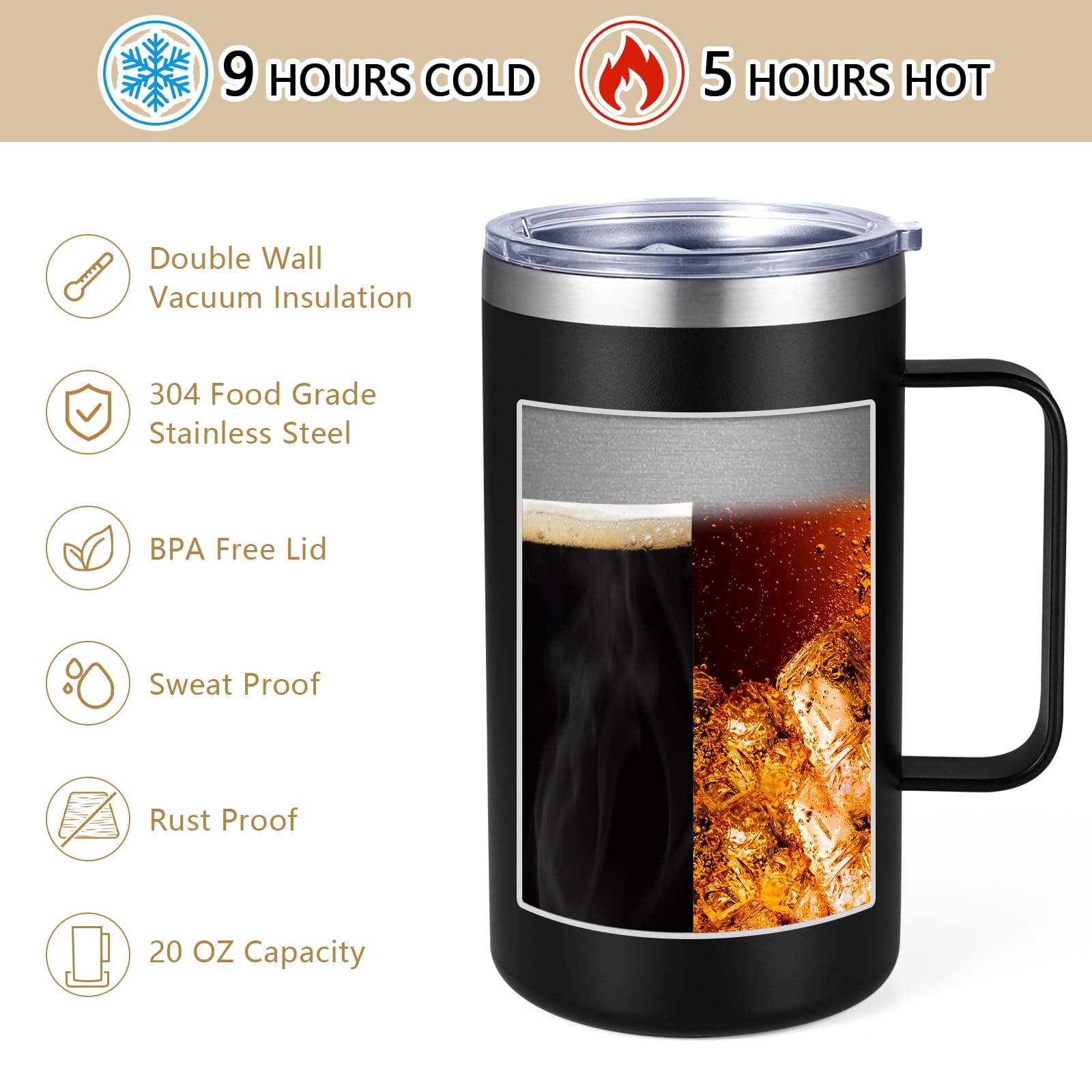Gtmileo mug features a sturdy handle for comfortable grip